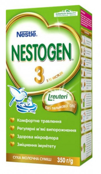 Заменитель грудного молока Nestle Nestogen 3, детская смесь, 12m+, 350 гр
